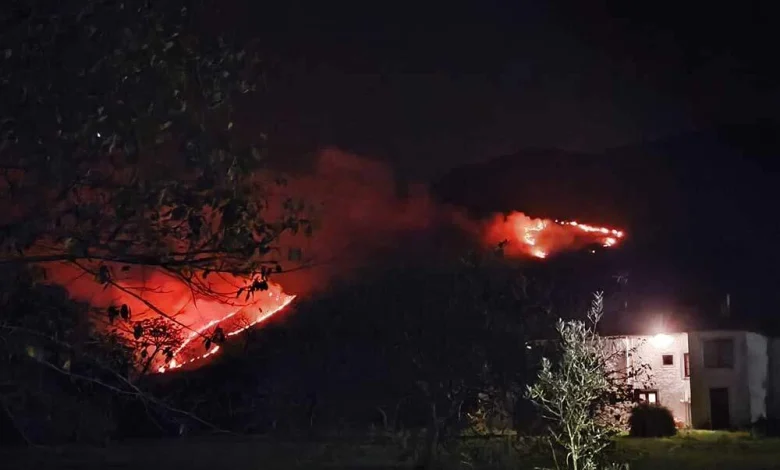 Fuego en El Sueve