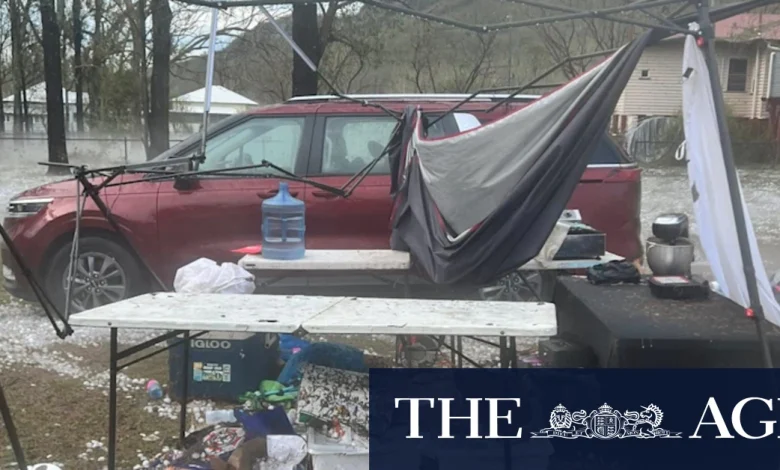 Further storms possible after freak hailstones hit SEQ