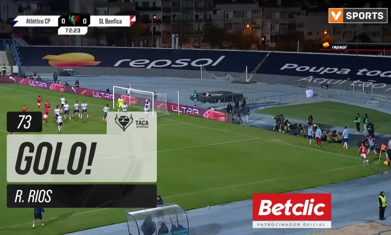 GOLO! Benfica, R. Rios aos 73', Atlético CP 0-1 Benfica