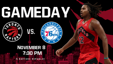 Gameday: Raptors @ 76ers, November 8th
