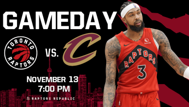 Gameday: Raptors @ Cavaliers, November 13th