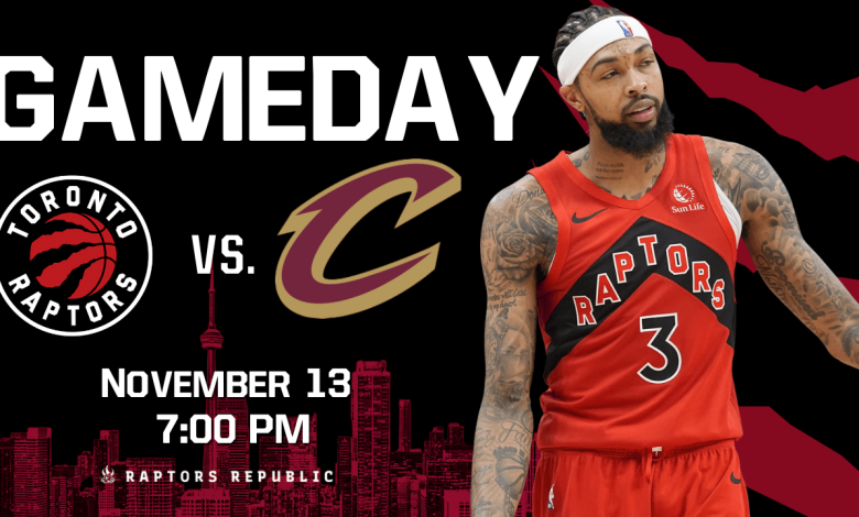 Gameday: Raptors @ Cavaliers, November 13th