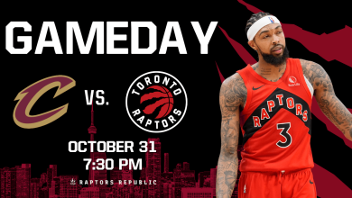 Gameday: Raptors @ Cavaliers, October 31