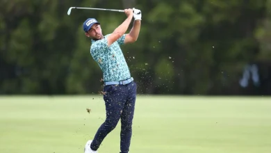 Garcia in PGA lead before rain halts Brisbane