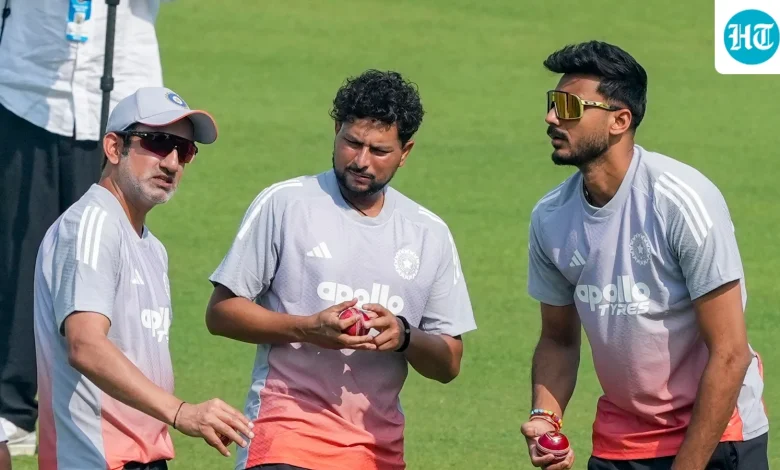 Gautam Gambhir storms Eden nets, settles Kuldeep Yadav vs Axar Patel debate; drills Shubman Gill before Kolkata Test | Cricket