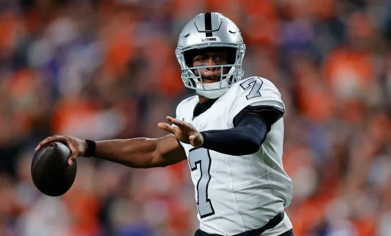 Geno Smith injury update: Raiders QB injures leg in "Thursday Night Football" vs Broncos