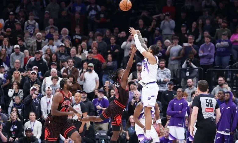 George makes late 3 in 2OT, Markkanen scores 47 as Jazz beat Bulls 150-147