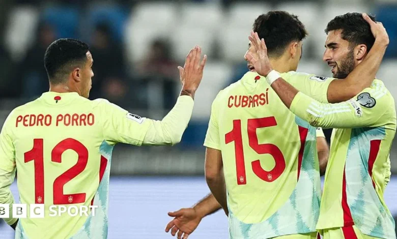 Georgia 0-4 Spain: Spain on verge of qualifying for World Cup after convincing win