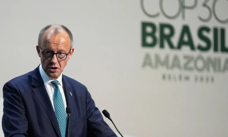 Germany’s Merz under fire in Brazil for his comments on Amazon host city of COP30