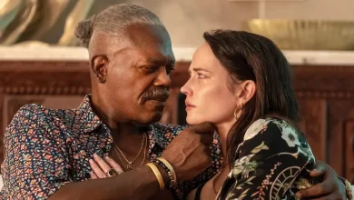 Get a first look at Just Play Dead with Samuel L. Jackson, Jackson’s amazing man bun, and Eva Green
