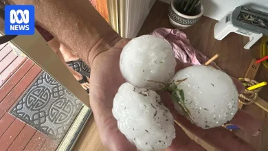 Giant hail and lightning hit south-east Queensland with more storms forecast