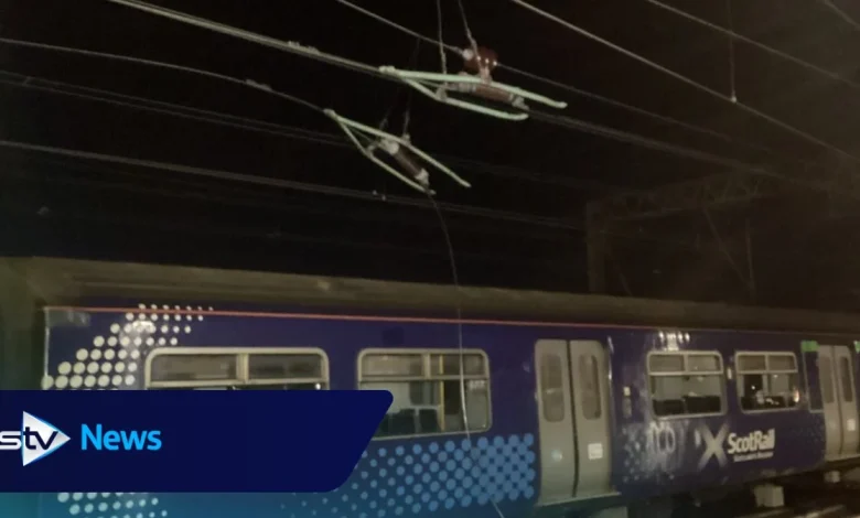 Glasgow trains face disruption after damage to overhead wires