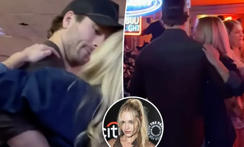 Glen Powell cozies up to actress Michelle Randolph on line dancing date night