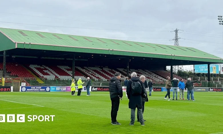 Glentoran v Carrick Rangers: Friday's Premiership fixture at the Oval postponed