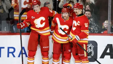 Goals still elusive, but Flames find right formula in shutout win over Sharks