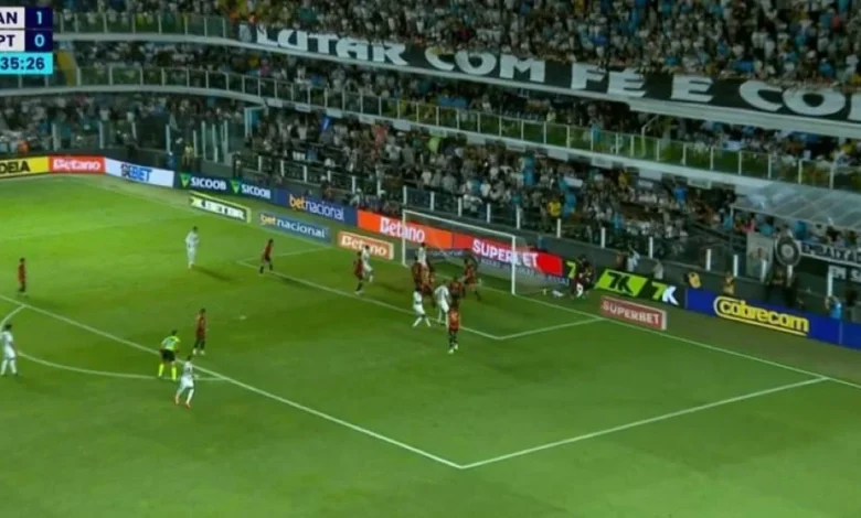 Golaço de Neymar abre placar, e gol contra de Lucas Kal amplia para Santos x Sport no Brasileiro