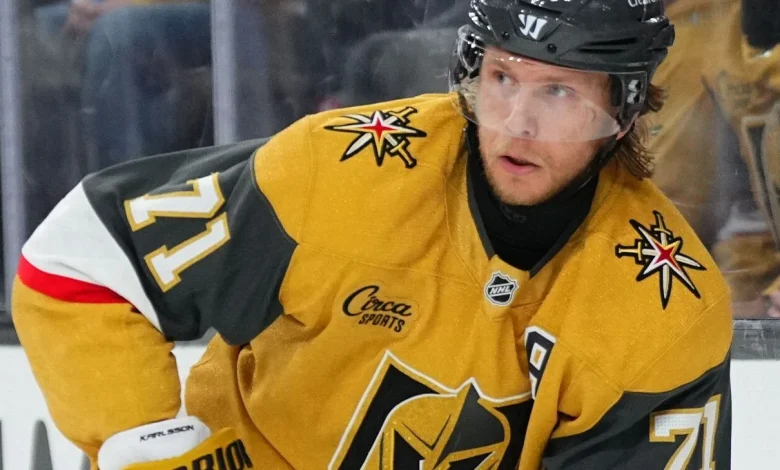 Golden Knights C Karlsson exits loss with injury