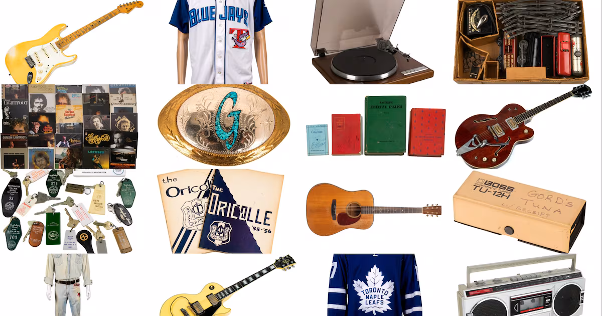 Gordon Lightfoot memorabilia sold at Toronto auction. Here are some of the items