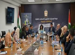 Government Operations Room, UNDP Regional Team discuss enhancing coordination to boost relief and recovery efforts in Gaza
