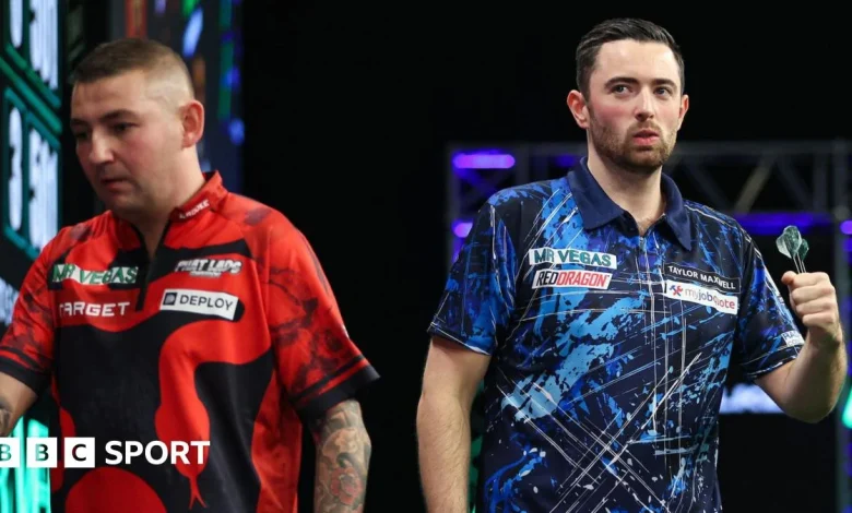 Grand Slam of Darts: Luke Humphries eliminates Nathan Aspinall to progress