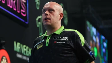 Grand Slam of Darts: Michael van Gerwen stunned by Danny Noppert after Luke Littler cruises into quarter-finals to set up Josh Rock clash