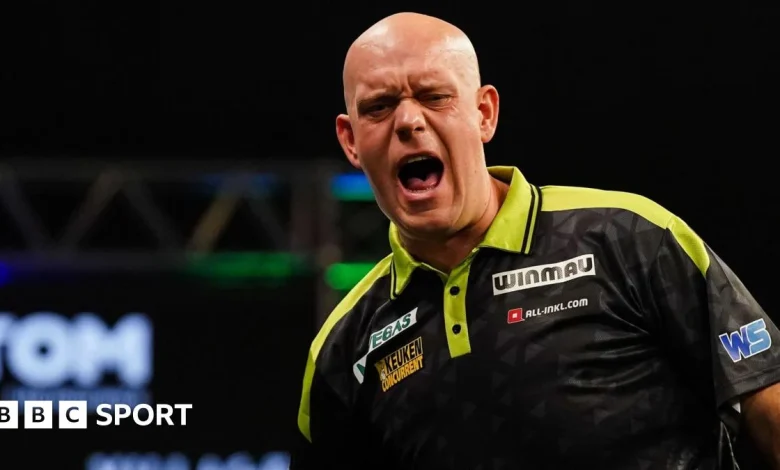 Grand Slam of Darts: Michael van Gerwen survives Beau Greaves scare as Luke Littler wins