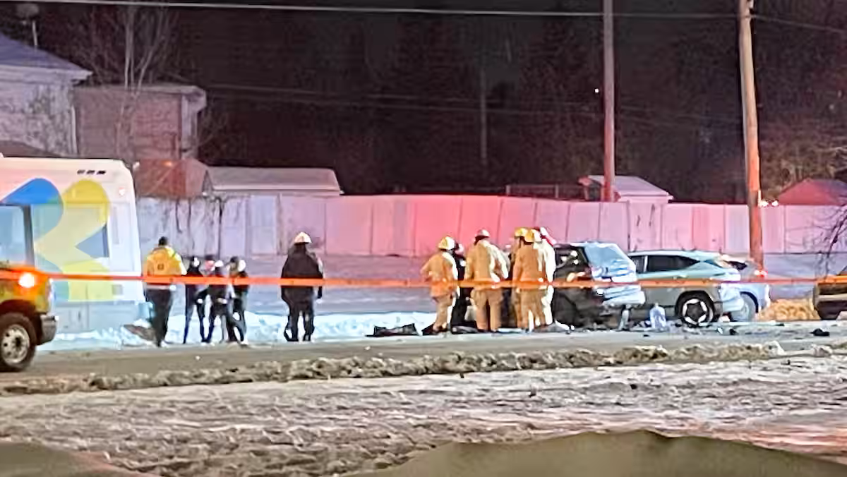 Grave accident de la route à Pointe-aux-Trembles