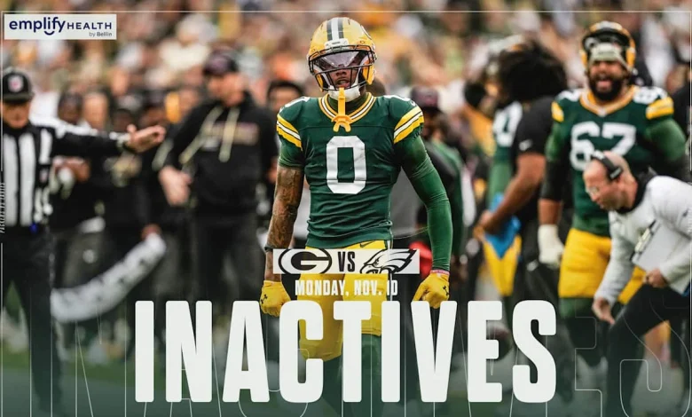 Green Bay WR Matthew Golden not playing Monday night | Packers-Eagles inactives