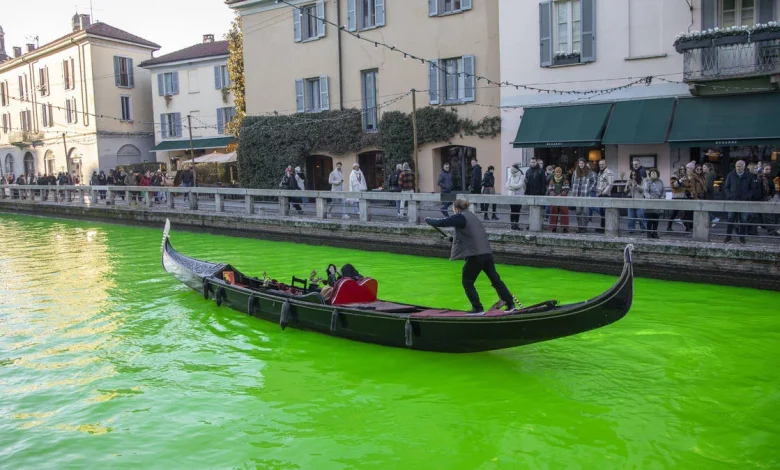 Greta Thunberg banned from Venice after activists dye canal green