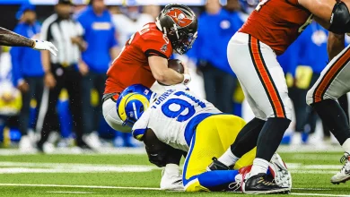 HIGHLIGHTS: Rams DE Kobie Turner tracks down Buccaneers QB Backer Mayfield for a 9-yard sack