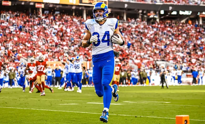 HIGHLIGHTS: Rams TE Colby Parkinson catches a no-look touchdown pass from QB Mathew Stafford against the 49ers
