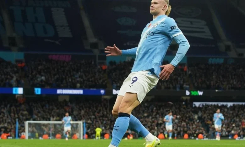Haaland pulls out robot celebration after scoring again for Man City