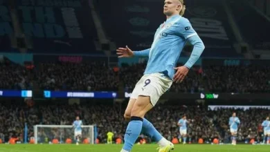Haaland pulls out robot celebration after scoring again for Man City