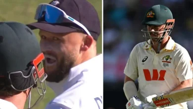 Head and Duckett continue 'ongoing feud' in fiery drinks break exchange - video