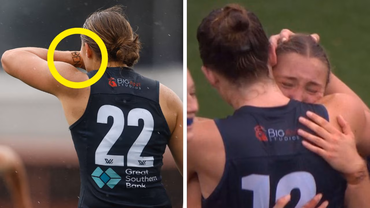 Hearts break as AFLW star pays tribute