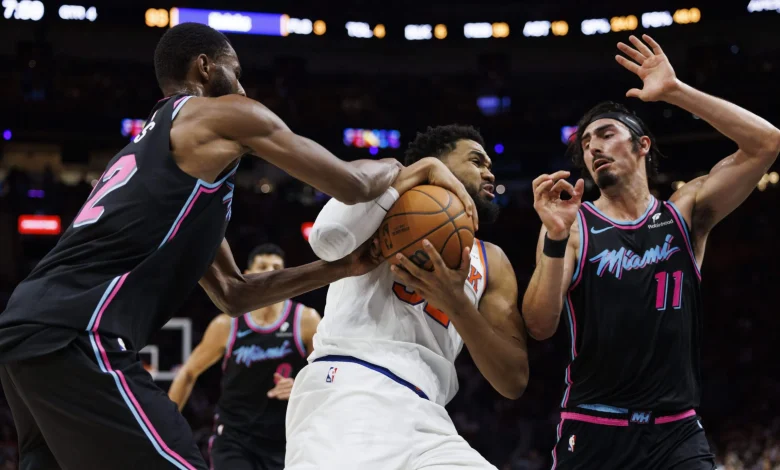 Heat holds on for two-point win over Knicks, snaps two-game skid. Takeaways and details