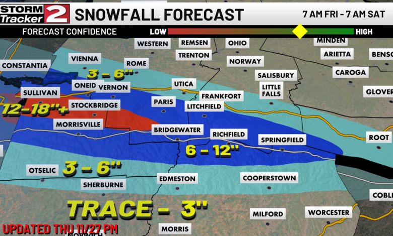 Heavy Lake Effect Snow Has Major Impacts On Central New York Today