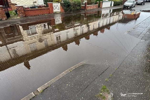Heavy rain and poor drainage causes fortnight of floodwater in east Belfast as residents unable to park and bins left uncollected