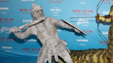 Heidi Klum als monströse Medusa bei Halloween-Party
