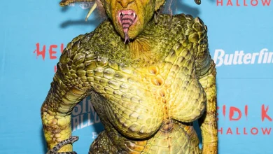 Heidi Klum dresses as Medusa at annual Halloween party