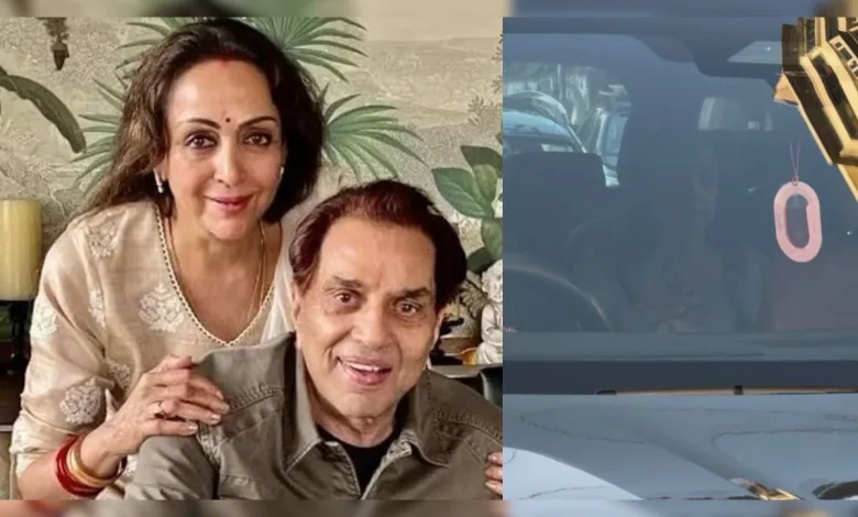 Hema Malini Arrives At Breach Candy Hospital In Mumbai To Visit Dharmendra