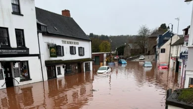 High street businesses left underwater as River Monnow bursts its banks