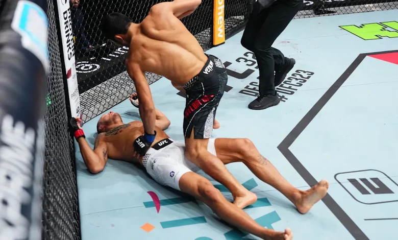 Highlights! Myktybek Orolbai spoils Hermansson’s welterweight debut with devastating knockout punch | UFC Qatar