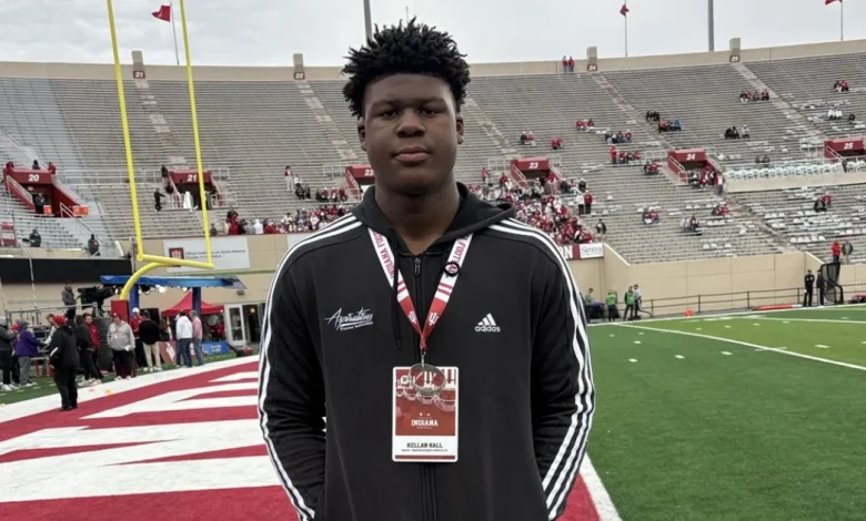 Highly-touted 2028 defensive lineman Kellan Hall impressed by recent Indiana visit
