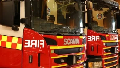 Highway reopen after two-truck smash