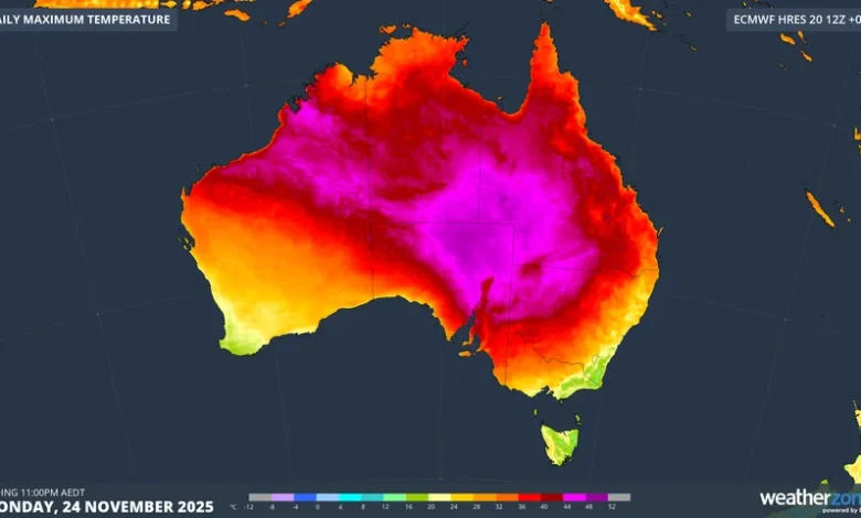 How a tropical cyclone near Darwin will cause 47C heat over Australia next week