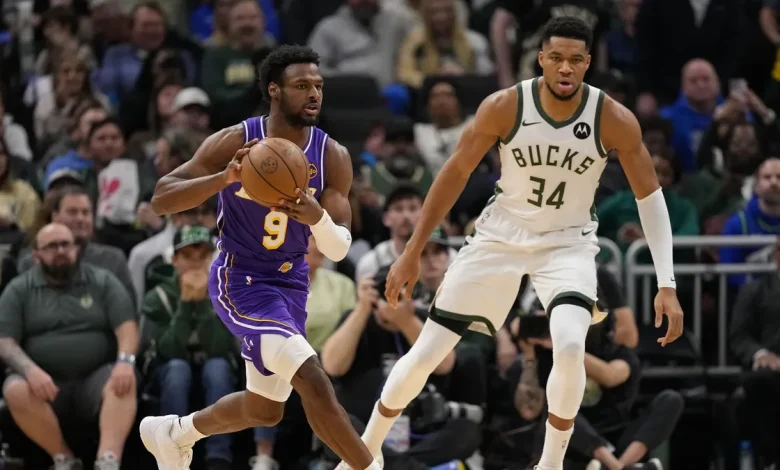 How many points did Bronny James score? Lakers vs. Bucks stats