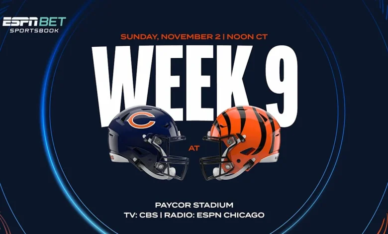 How to watch, listen to, stream Bears-Bengals Week 9 game