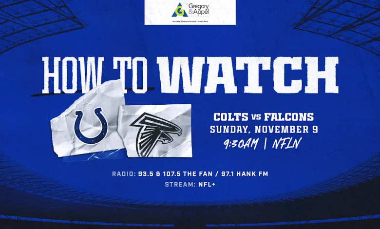 How to watch the Atlanta Falcons at Indianapolis Colts on November 9, 2025 in Berlin, Germany