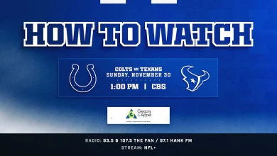 How to watch the Houston Texans at Indianapolis Colts on November 30, 2025